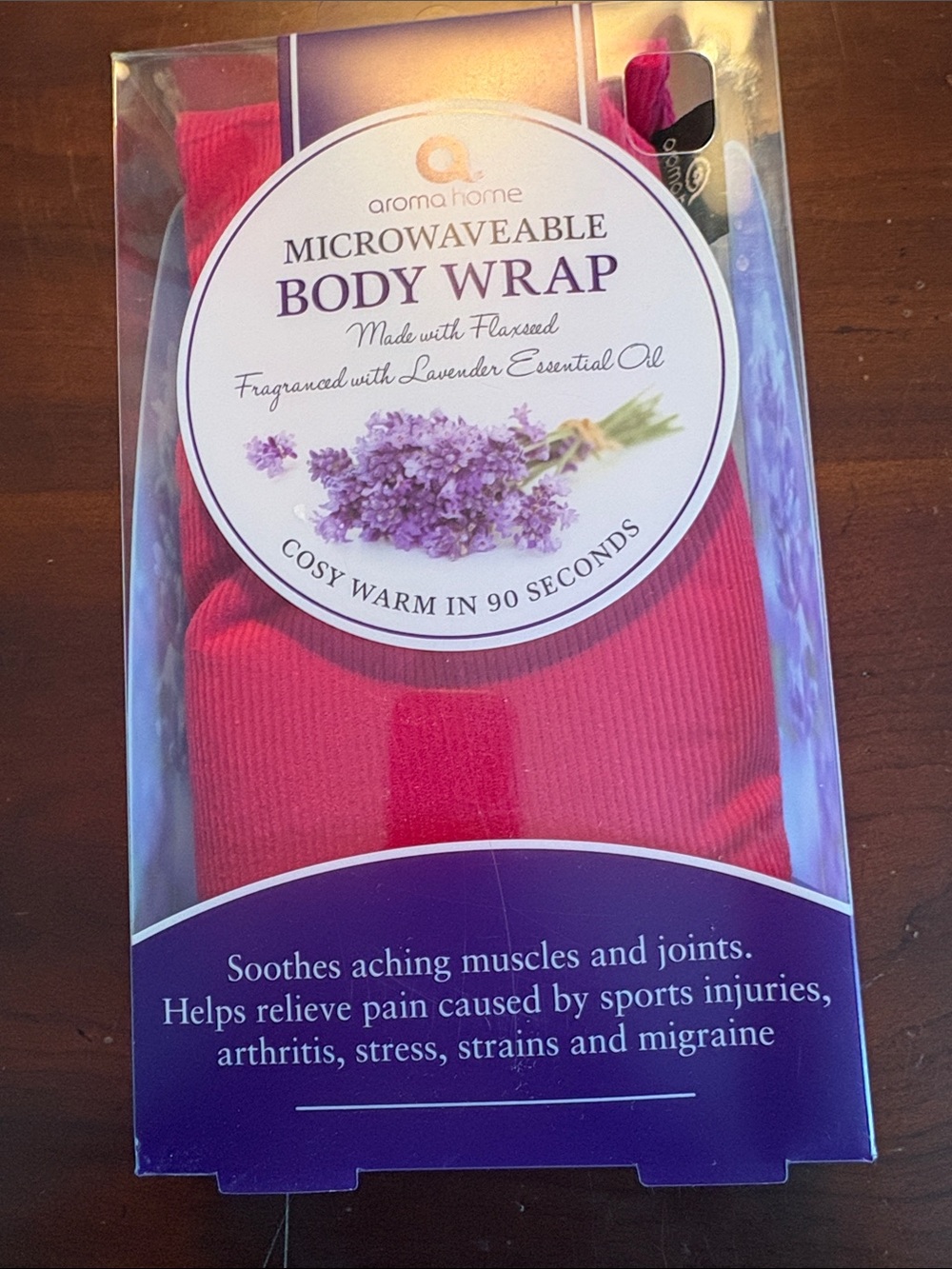NEW! Aroma Home Hot/Cold Microwavable Body Wrap - Pink